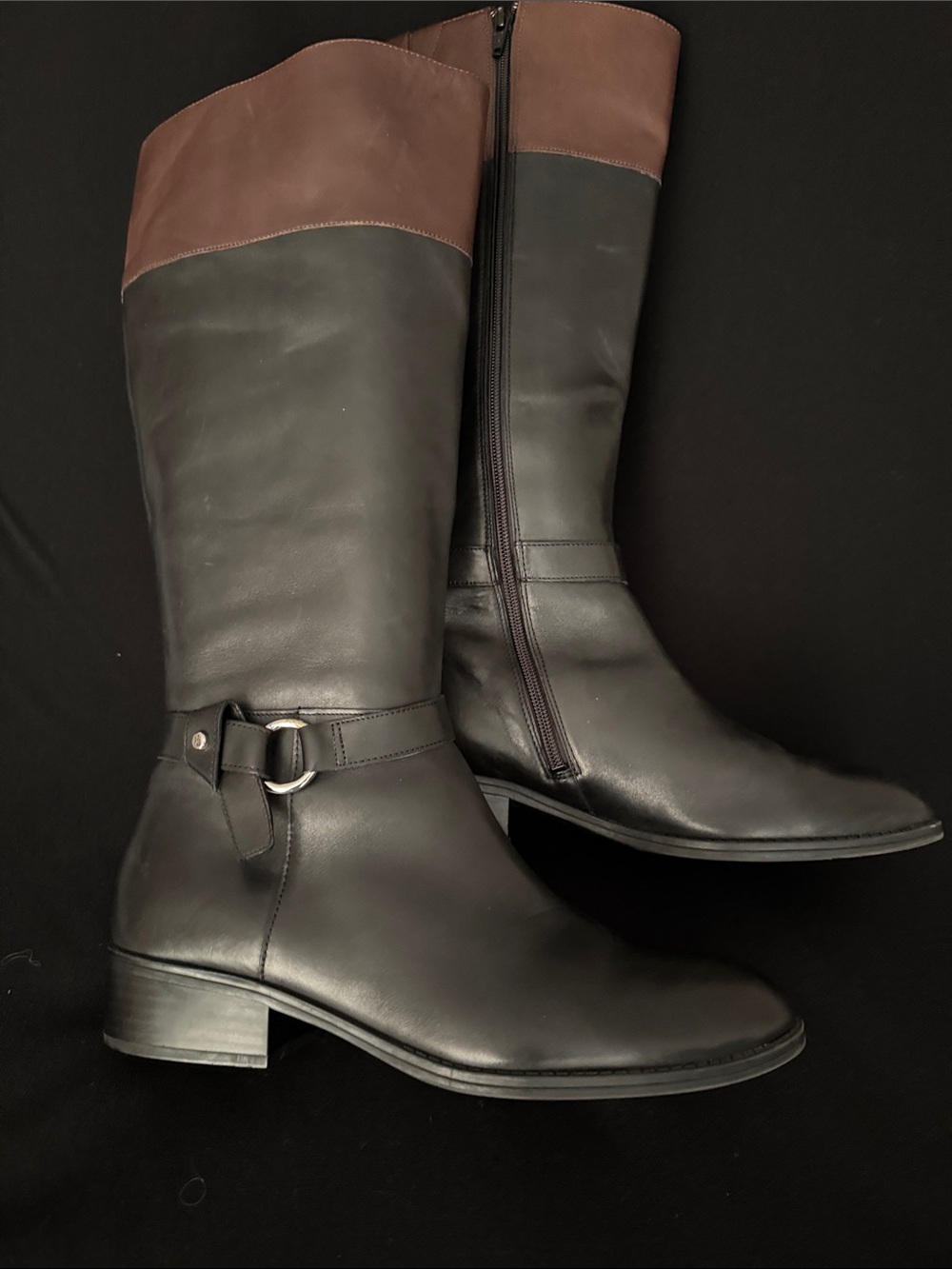 LAUREN RALPH LAUREN Leather Saddle Boots - Picture 4 of 11